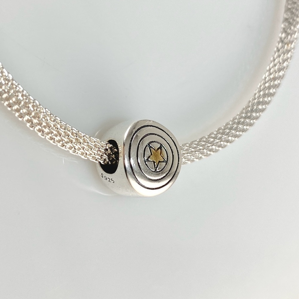 Sterling Silver Captain America Shield Charm